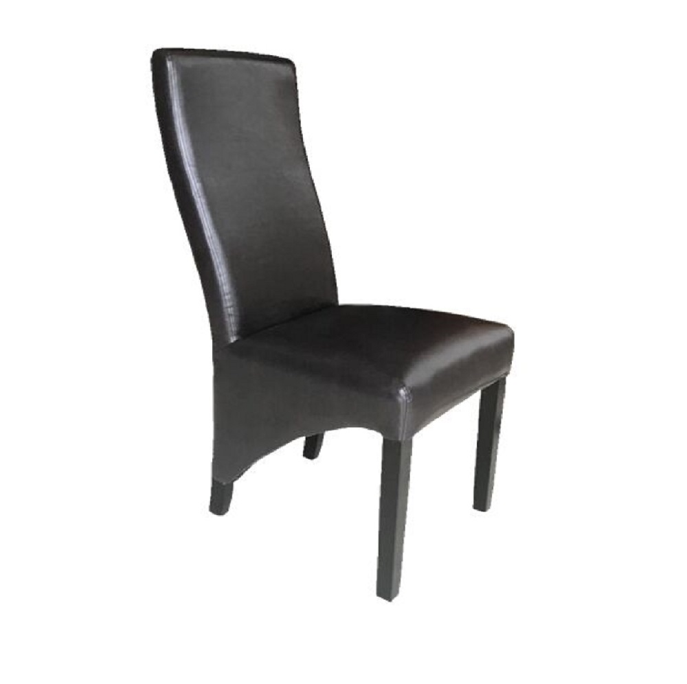 RESTAURANT DINING CHAIR CHOCOLATE BROWN LEATHER 8125