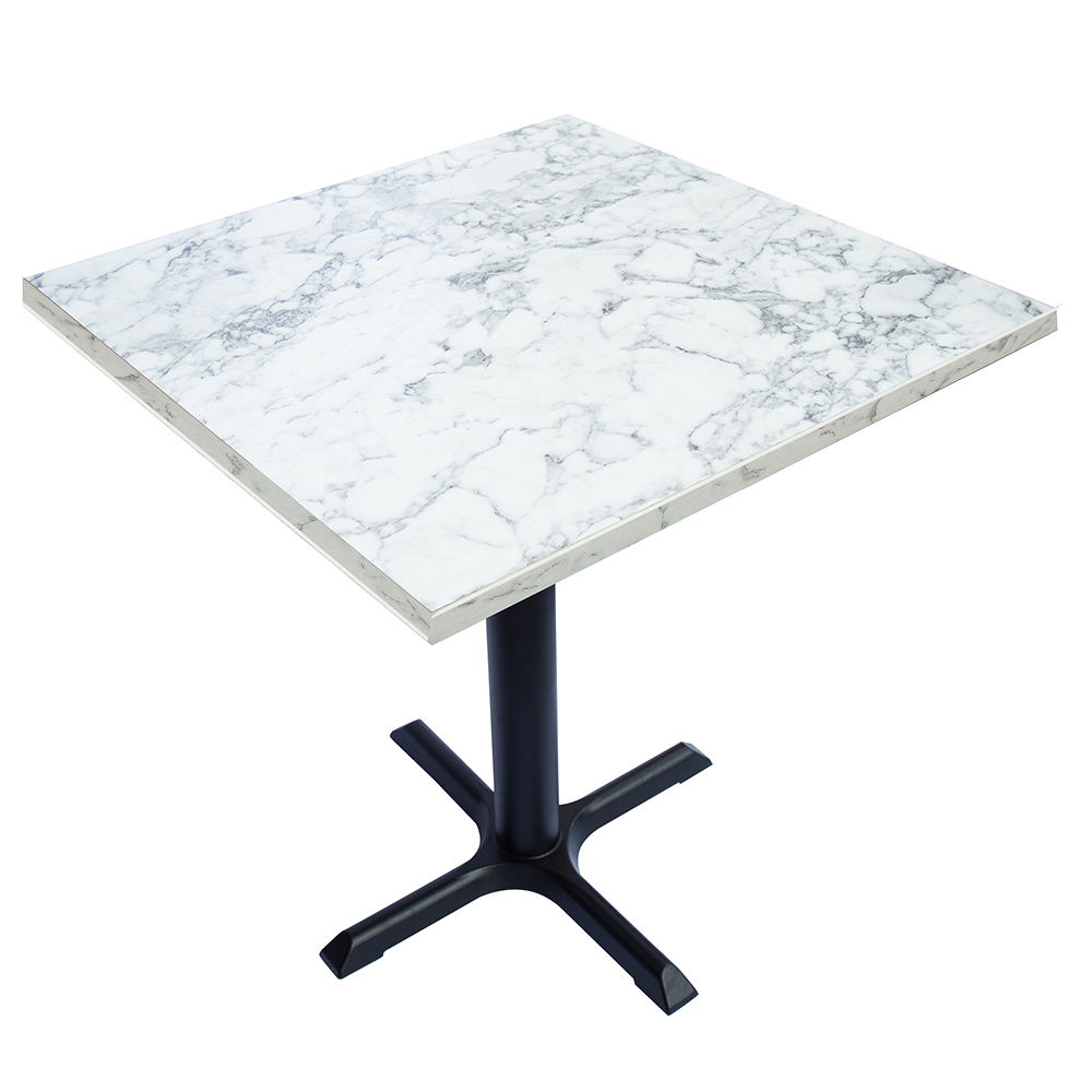 INDOOR TABLE & BASE 700X700 / 1200X700 WHITE MARBLE EFFECT 2321