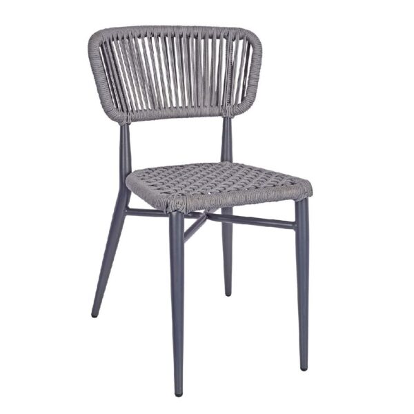 OUTDOOR ALUMINIUM CHAIR WITH ROPE EFFECT 2135