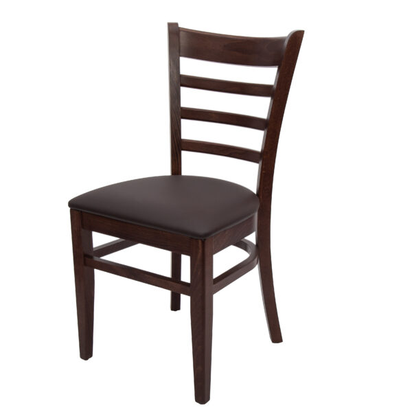 LEATHER RESTAURANT DINING CHAIRS WALNUT 0069