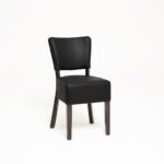 LEATHER RESTAURANT DINING CHAIRS BLACK 1970 LEATHER RESTAURANT DINING CHAIRS BLACK 1970