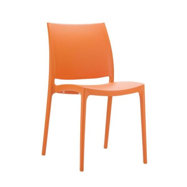 PUB OUTDOOR RECYCLED POLYPROPYLENE DINING CHAIR 7456 ORANGE