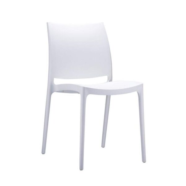 PUB OUTDOOR RECYCLED POLYPROPYLENE DINING CHAIR 7456 WHITE