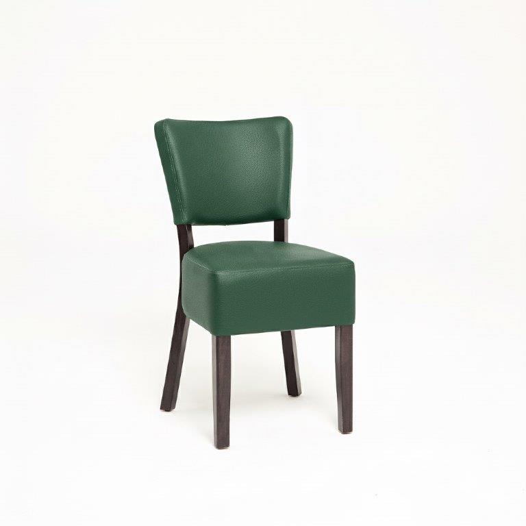 Leather Restaurant Dining Chair 1970 Dark Green Leather Restaurant Dining Chair 1970 Dark Green