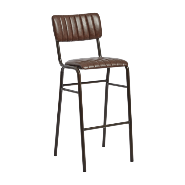 PUB LEATHER BAR STOOL 7696 VINTAGE BROWN