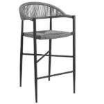 RESTAURANT CHAIR DARK GREY OUTDOOR STACKABLE BAR STOOL 1056 RESTAURANT CHAIR DARK GREY OUTDOOR STACKABLE BAR STOOL 1056