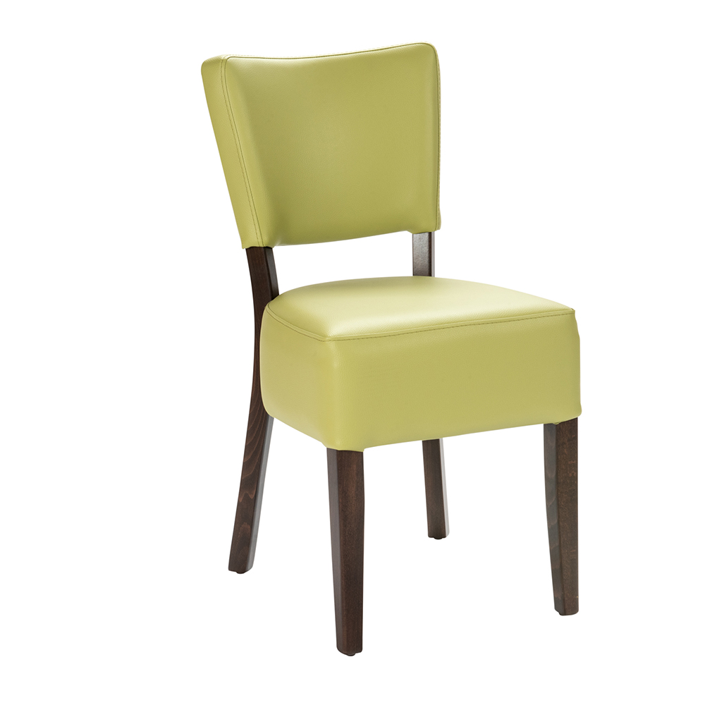 LEATHER RESTAURANT DINING CHAIR 1970 LIME GREEN LEATHER RESTAURANT DINING CHAIR 1970 LIME GREEN