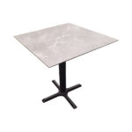 Black Marble / White Marble Commercial Outdoor Dining Table and Base Black Marble / White Marble Commercial Outdoor Dining Table and Base