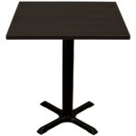 600×600 DARK WALNUT TABLE AND BASE