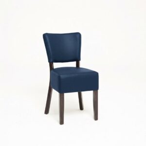 LEATHER RESTAURANT DINING CHAIR 1970 NAVY BLUE LEATHER RESTAURANT DINING CHAIR 1970 NAVY BLUE