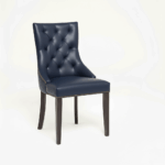 RESTAURANT LEATHER DINING CHAIR 1938 BLUE RESTAURANT LEATHER DINING CHAIR 1938 BLUE