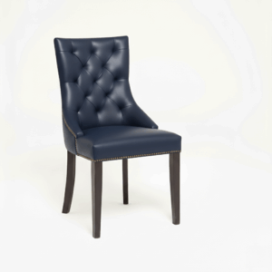 RESTAURANT LEATHER DINING CHAIR 1938 BLUE RESTAURANT LEATHER DINING CHAIR 1938 BLUE
