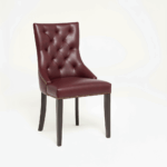 RESTAURANT LEATHER DINING CHAIR 1938 BURGUNDY RESTAURANT LEATHER DINING CHAIR 1938 BURGUNDY