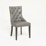 RESTAURANT LEATHER DINING CHAIR 1938 GREY RESTAURANT LEATHER DINING CHAIR 1938 GREY