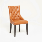 RESTAURANT LEATHER DINING CHAIR 1938 ORANGE RESTAURANT LEATHER DINING CHAIR 1938 ORANGE