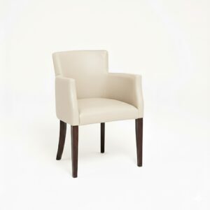 LEATHER RESTAURANT CHAIR WITH ARMS CREAM 1934 LEATHER RESTAURANT CHAIR WITH ARMS CREAM 1934