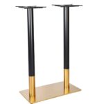 BLACK GOLD SQUARE DOUBLE POSEURE BAR HEIGHT BASE DOUBLE TABLE BASE 6085 BLACK GOLD SQUARE DOUBLE POSEURE BAR HEIGHT BASE DOUBLE TABLE BASE 6085