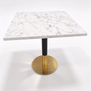 WHITE MARBLE TOP AND BLACK GOLD ROUND DINING BASE WHITE MARBLE TOP AND BLACK GOLD ROUND DINING BASE