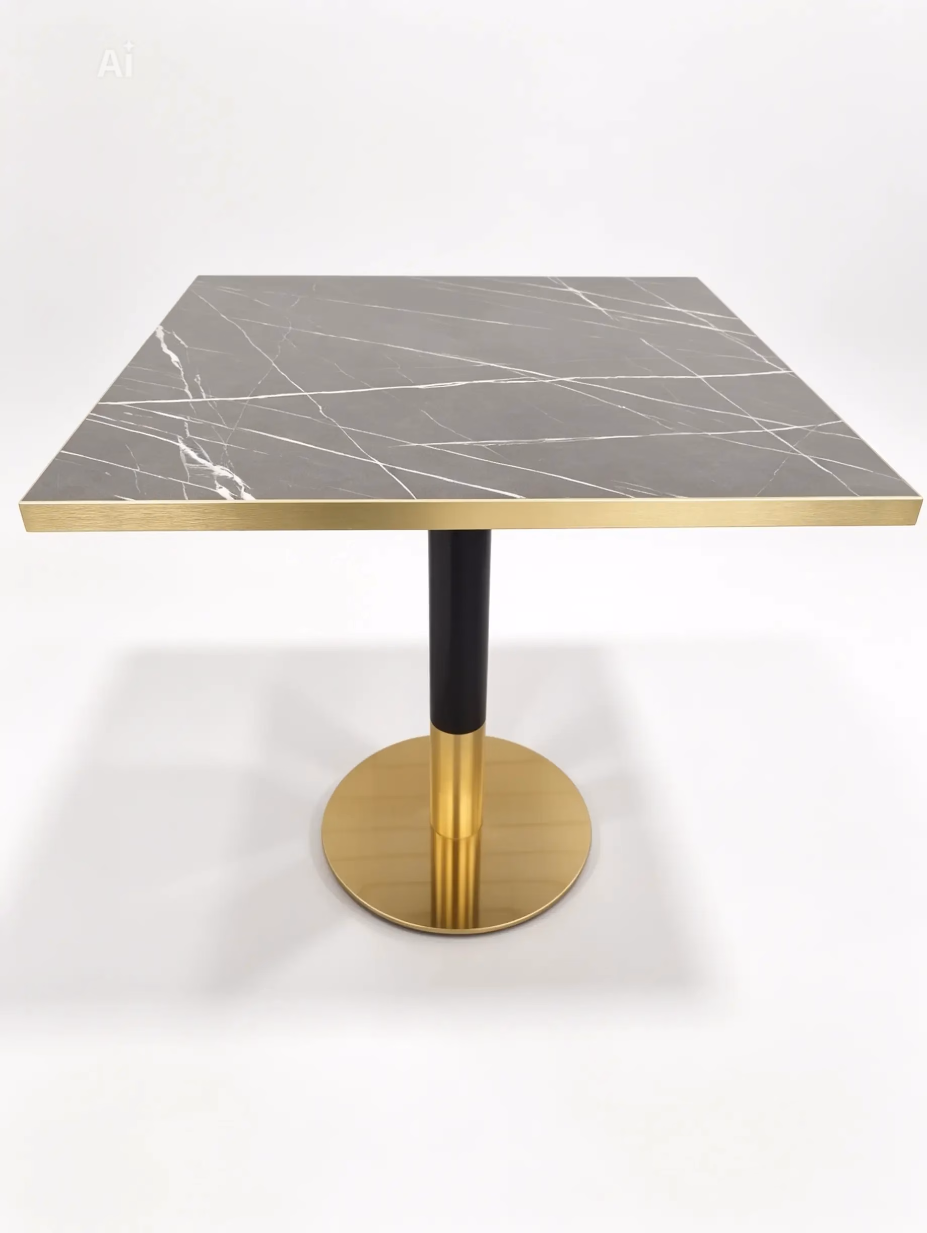 BLACK MARBLE WITH BLACK AND GOLD ROUND BASE BLACK MARBLE WITH BLACK AND GOLD ROUND BASE
