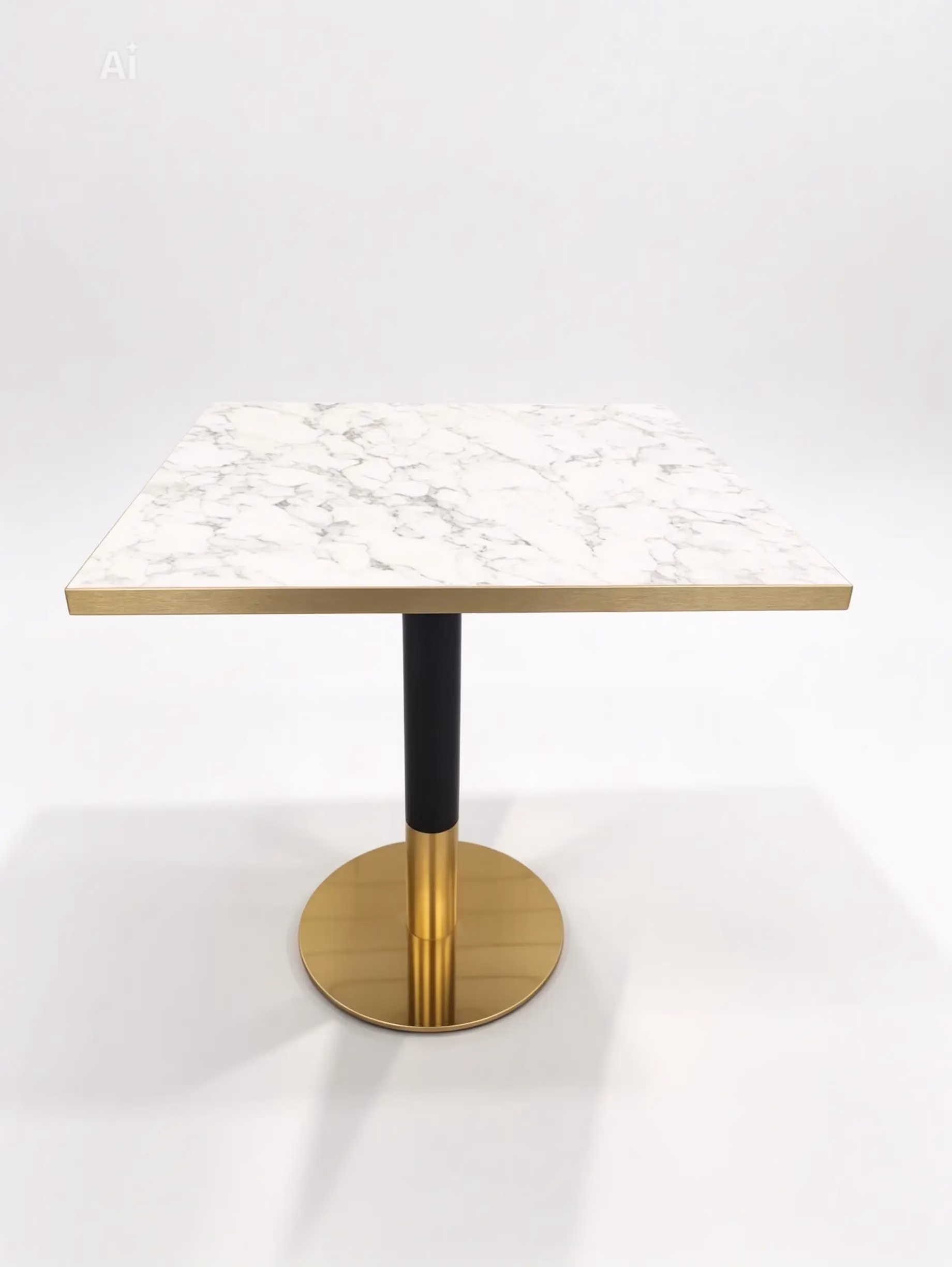 MARBLE TOP WITH GOLD TRIM AND BLACK GOLD ROUND DINING BASE MARBLE TOP WITH GOLD TRIM AND BLACK GOLD ROUND DINING BASE