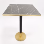 BLACK MARBLE WITH BLACK AND GOLD CIRCLE POSEURE BAR HEIGHT BASE BLACK MARBLE WITH BLACK AND GOLD CIRCLE POSEURE BAR HEIGHT BASE
