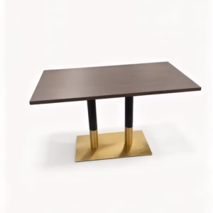 LIGHT WALNUT TOP WITH BLACK AND GOLD SQAURE BASE 1200X700