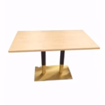 LIGHT OAK TOP WITH BLACK AND GOLD SQAURE BASE 1200X700