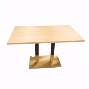 LIGHT OAK TOP WITH BLACK AND GOLD SQAURE BASE 1200X700 LIGHT OAK TOP WITH BLACK AND GOLD SQAURE BASE 1200X700